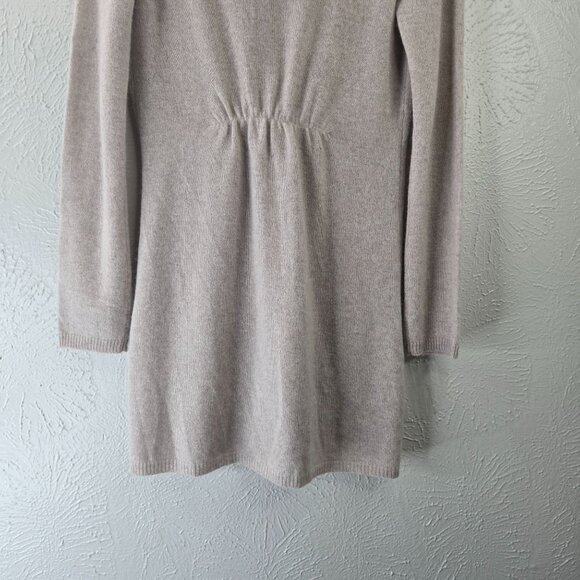 Cashmere Cardigan Sweater XS Long Line Shawl Collar One Button Preppy Minimalist - Picture 10 of 12